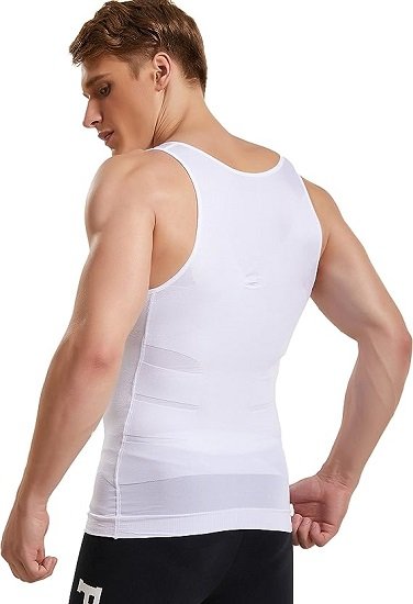 Mens Slimming Shirt Body Shaper Vest Compression Shirt Tummy Control Shapewear Abdomen Undershirt